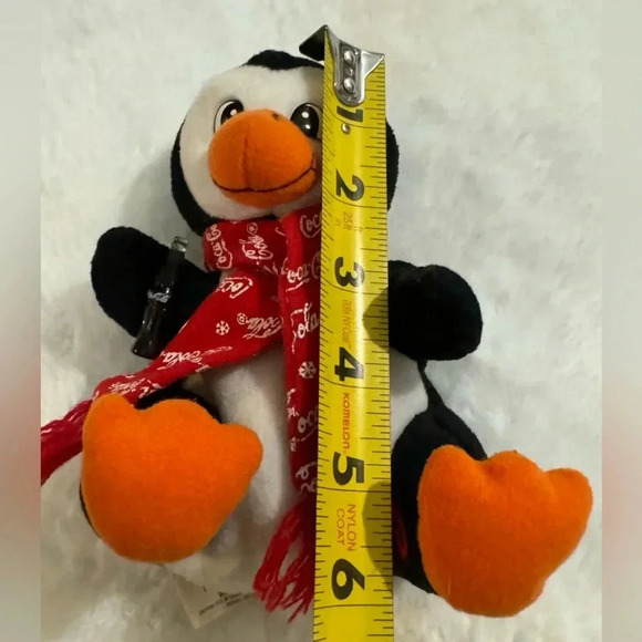 Vintage Coca-Cola Christmas Penguin Stuffed Animal Holiday Decor 90s Collectible - Picture 7 of 10